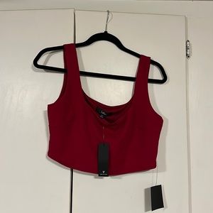 NWT XL Red Lulu’s crop top